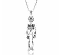 Collane con teschio, collane punk gotiche con teschio, collana abbinata per coppie o migliori amici, collana migliore amica, Misura unica, Acciaio inossidabile, Nessuna pietra preziosa