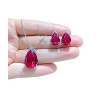 Collane da donna 2020 Trend 925 Set di gioielli da sposa in argento for le donne Rubino sintetico Pietre preziose Diamanti ad alto tenore di carbonio Collana con ciondolo Orecchini Regalo soddisfare (