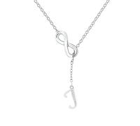 Collane da Donna Ciondoli per Patrck Day 8 a Forma di Nappa in Argento Collana Iniziale per Donne collane d'Argento per Donne AZ 26 ALFABET ALFABET Collane iniziali per Adolescenti Collana