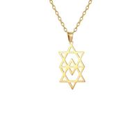 Collane da donna, collana con ciondolo a forma di stella di David ebraico ebraico, collana religiosa, vintage, amuleto, idea regalo