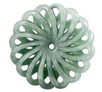 Collane da donna, giada naturale di grado A, giadeite, ciondolo con fortuna, ciondolo in giada tipo ghiaccio, ciondolo con ruota di trasferimento, catena for maglioni, collane da uomo e da donna, cion