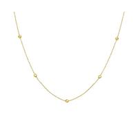 Collane da donna moderne, collana da donna con perle in oro giallo e donna, regalo di compleanno, Oro giallo 14 carati, Non pietra preziosa