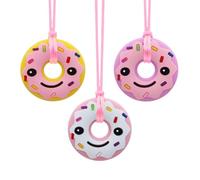 Collane da masticare per bambini sensoriali,3 pezzi,Migliori Strumenti per l'Autismo,per autismo, ragazze e ragazzi, ADHD, bambini e adulti,Durevoli e forti Giocattoli Masticabili in Silicone