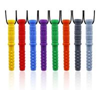Collane da masticare per bambini sensoriali, 8 pezzi, collana masticabile in silicone per bambini con autismo, ADHD, SPD, masticazione, giocattoli sensoriali da masticare motori orali (8 pezzi