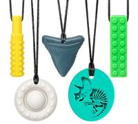 Collane da masticare per bambini sensoriali, collana masticabile in silicone per ragazzi e ragazze con autismo, ADHD, SPD, masticare, terapia motoria orale, giocattoli sensoriali