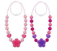 Collane da masticare per bambini sensoriali, ragazze e adulti, collana masticabile in silicone, giocattoli sensoriali per bambini con autismo ADHD SPD, giocattoli da masticare orali per bambini e