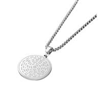 Collane da uomo e da donna, collana da uomo con ciondolo a forma di Mosè con 72 nomi del dio e ciondolo rotondo retrò, amuleto, gioiello di protezione