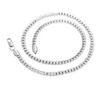 Collane Di Caramelle Collana spessa hip hop da uomo placcata argento essenziale per la collana da ballo Collane Foto (Silver, One Size)