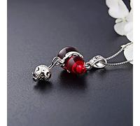 Collane feng shui ricchezza ciondolo singolo per gioielli che producono s925 ciondolo in cristallo argento ametista amante del granato di granato di ghiottone per la collana attira ricchezza, rosso