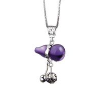 Collane feng shui ricchezza ciondolo singolo per gioielli che producono s925 ciondolo in cristallo argento ametista amante del granato di granato di ghiottone per la collana attira ricchezza, rosso