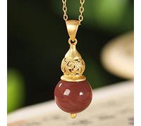 collane feng shui shui shui shui collana a sospensione di ricchezza rossa meridionale con hulu s925 sterling argento autentico chakra guarigione reiki attirare la ricchezza amuleto buona fortuna reca