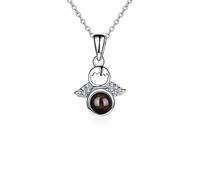 Collane fotografiche personalizzate Collana con ali d'angelo con immagine Collana con proiezione di foto personalizzata Collana con immagine in argento 925 Collana con ciondolo Sunny Doll per donne