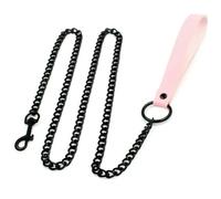 Collane girocollo punk gotiche da donna in pelle nera con rivetti in pelle PU gotica sexy ragazza collana Chocker gioielli catene-rosa
