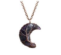 Collane in Argento per Gli Uomini Collana Moon Long Life Lock Collana d'argento alla moda Collana Sorella per 4 (color, One Size)