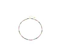 Collane lunghe da donna, set di perle con tormalina colorata oro giallo 18 carati, 40 + 5 cm