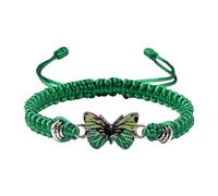 Collane lunghe di perle per braccialetti a farfalla regolabili per le donne braccialetti con ciondoli a farfalla carino nove pantaloncini, Misura unica, Fune metallica, Nessuna pietra preziosa