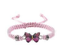 Collane lunghe di perle per braccialetti a farfalla regolabili per le donne braccialetti con ciondoli a farfalla carino nove pantaloncini, Misura unica, Fune metallica, Nessuna pietra preziosa
