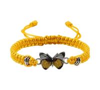 Collane lunghe di perle per braccialetti a farfalla regolabili per le donne braccialetti con ciondoli a farfalla carino nove pantaloncini, Misura unica, Fune metallica, Nessuna pietra preziosa