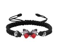 Collane lunghe di perle per braccialetti a farfalla regolabili per le donne braccialetti con ciondoli a farfalla carino nove pantaloncini, Misura unica, Fune metallica, Nessuna pietra preziosa