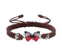 Collane lunghe di perle per braccialetti a farfalla regolabili per le donne braccialetti con ciondoli a farfalla carino nove pantaloncini, Misura unica, Fune metallica, Nessuna pietra preziosa