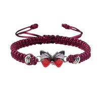Collane lunghe di perle per braccialetti a farfalla regolabili per le donne braccialetti con ciondoli a farfalla carino nove pantaloncini, Misura unica, Fune metallica, Nessuna pietra preziosa