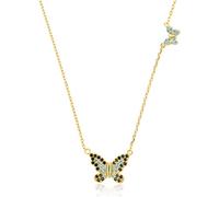Collane & Pendts Collana in Argento Sterling 925 Grande Farfalla Piccola Farfalla Pendt Lunga Catena Collana Moda Signore Elegt Collana Pendt Collane, Gold Blue