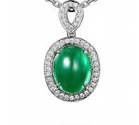 Collane per Donne, Collana di Smeraldo Vintage con buona gemella di Gemme di Lussuosa Collana da Donna Lussuosa Presente