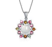 Collane per Donne e Ragazze Collana Bianca Stella a Sei Punte S925 Ciondolo in Pietra di Luna intarsiata con Collana Ciondolo Delicato Regalo Collane Girocollo Rubinetti per la casa