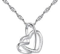 Collane per donne s - donne moda doppio cavo amore cuore ciondolo collana catena gioielli fascino, catena ciondolo San Valentino regali gioielli per s design accattivante