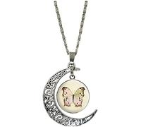 Collane per le donne, collana con luna, collana con ciondolo stampato gioielli regali per s donne moglie s moda in pratico