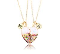 Collane per migliori amiche per 2 ragazze collane dell'amicizia regalo per donne BFF collana per 2 migliori amiche regalo di compleanno per donne, Misura unica, Acciaio inossidabile, Nessuna pietra