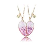 Collane per migliori amiche per 2 ragazze collane dell'amicizia regalo per donne BFF collana per 2 migliori amiche regalo di compleanno per donne, Misura unica, Acciaio inossidabile, Nessuna pietra