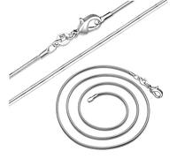 Collane S925 con Chiusura da 1 mm Catene Snake Cokers Collana Accessori per Gioielli da Donna 16-28 Pollici