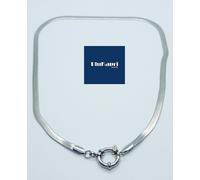 Collanina Donna in Acciaio argento snake moschettone ELEGANTE collana steel 316