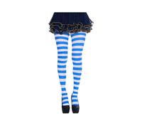 Collant a righe natalizie (blu e bianco) Collant da donna Abbigliamento Accessori per feste Performance