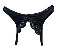Collant Aperti Sexy Abiti Sexy Hot per Sesso Women V-String Lingerie Underwear Lace G-String Underwear Perizoma Sexydonna Completo Rosso Donna Black One Size