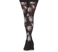 Collant calze nere con stampa ragnatela ragazza donna
