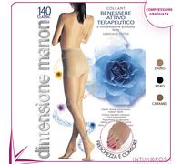 Collant compressione graduata riposante Cabifi Manon 140 den punta aperta