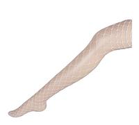 Collant con Rete a Diamante Largo - 1 Paio Collant con Rete a Rete a Diamante Largo Spandex Collant Neon Punk Goth Collant, Bianco Creativo e utile