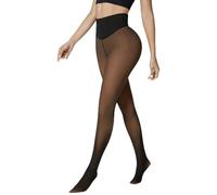 Collant da donna foderati in pile con una sola cucitura leggings termici con controllo della pancia e design per sollevamento del sedere, bronzo, Bronzo, Small Più