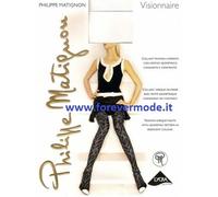 Collant donna Philippe Matignon coprente con motivo geometrico art Visionnaire