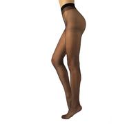 Collant Estivi | Collant Velati Con Filato Pregiato Sideria | Calze Invisibili | Effetto Naturale Abbronzato | 8 Den | S M L | Made In Italy (S, NERO)