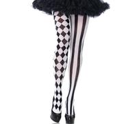 Collant Fantasia Arlecchino Leg Avenue Harlequin - Nero/Bianco