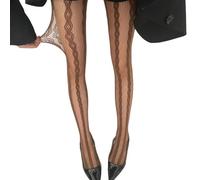 Collant fantasia Calze a rete Calze a Vita Alta Collant Calza Leggings Collant di Pizzo Per Le Donne Estati Collant Calze di Pizzo Leggings, Colore caffè., Taglia unica