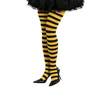 Collant giallo neri calze a righe gialle e nere per travestimento ape