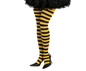 Collant giallo neri calze a righe gialle e nere per travestimento ape