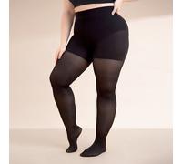 Collant Legging Classici Donna Taglia Plus Neri Trasparenti Stretti Calze