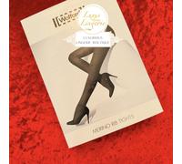 Collant Merino A Coste Wolford L Grande Antracite Melange Grigio Con 52% Lana