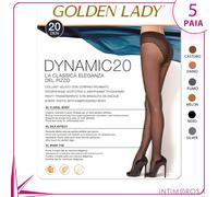 Collant mutandina pizzo Golden Lady Dynamic 20 den 5 paia