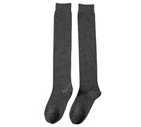 Collant Opaco Nero Aperto media lunghezza sulle calze al ginocchio mantenere caldo calzino alto ginocchio leggero cotone calze a specchio lungo, grigio, Taglia unica